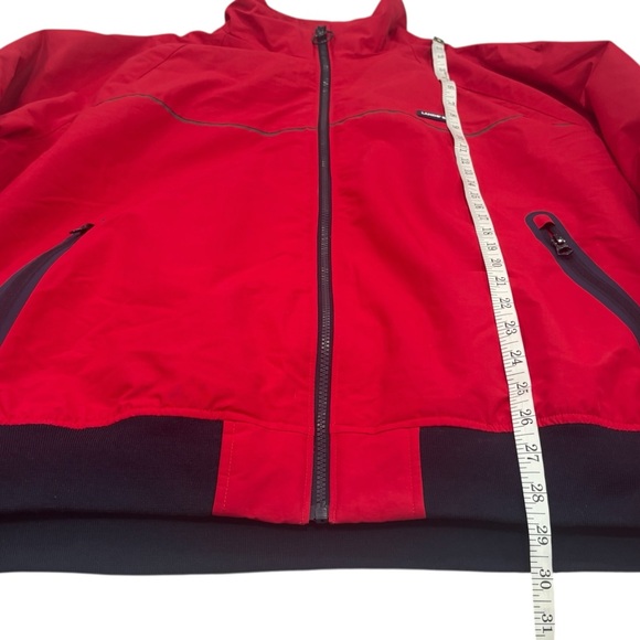 Lands' End Flee e Lined Men's Vibrant Red Windbreaker - Picture 4 of 9